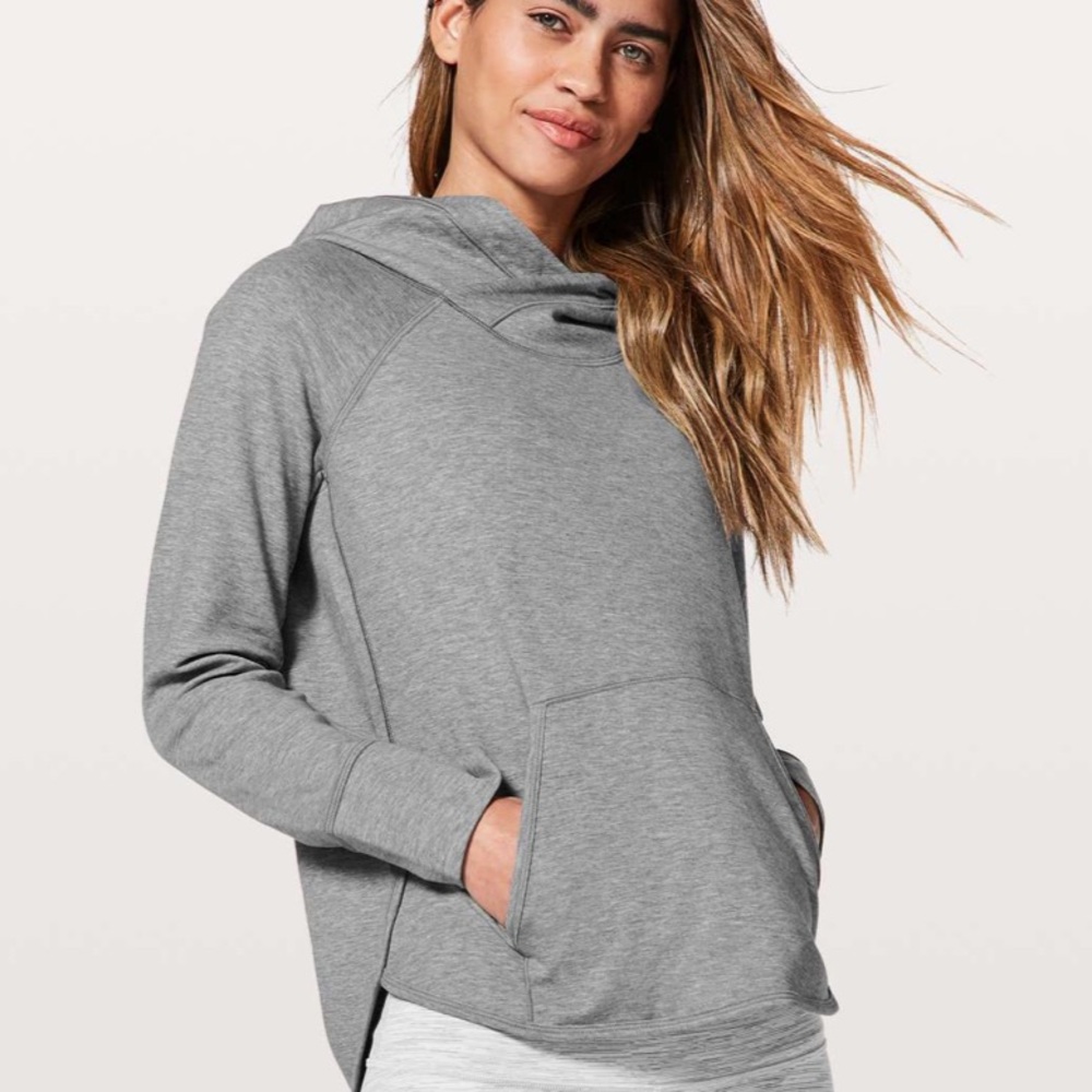 Lululemon Time Out Hoodie Size 8 Heathered Bleached Coral Heathered Medium Grey